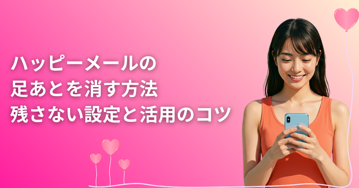 ハッピーメールの足あとを消す方法｜残さない設定と活用のコツ